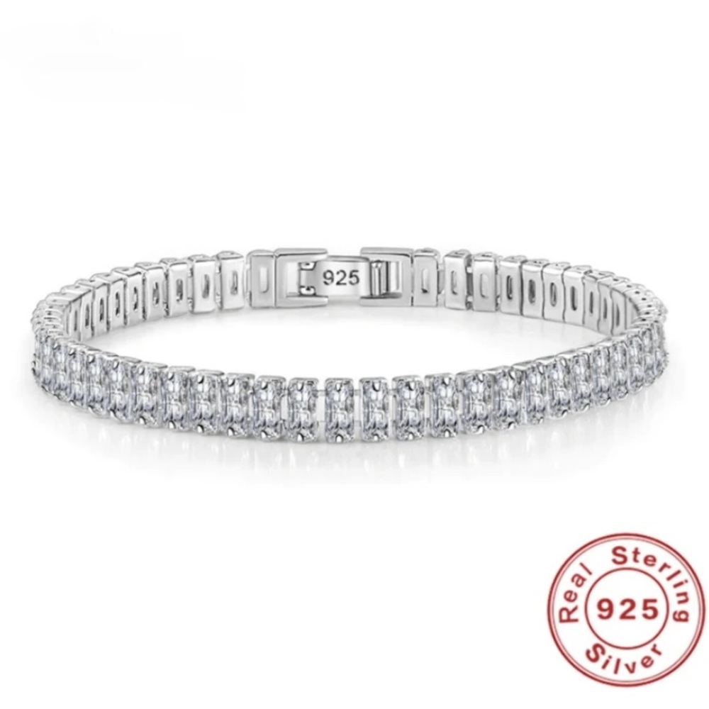 Trends 925 Silver Zirconia Bracelet, Designed For Men And Women,
